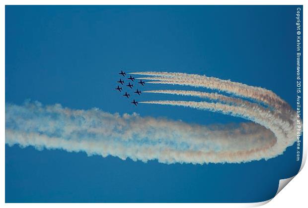  Up and Over - Red Arrows Print by Kelvin Brownsword