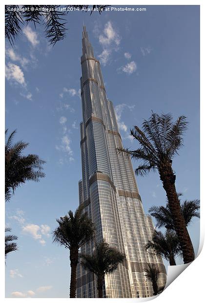 Burj Khalifa 4 Print by Andreas Klatt