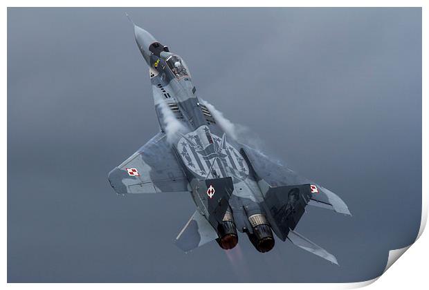  Polish Mig-29 Pull Up Print by James Innes