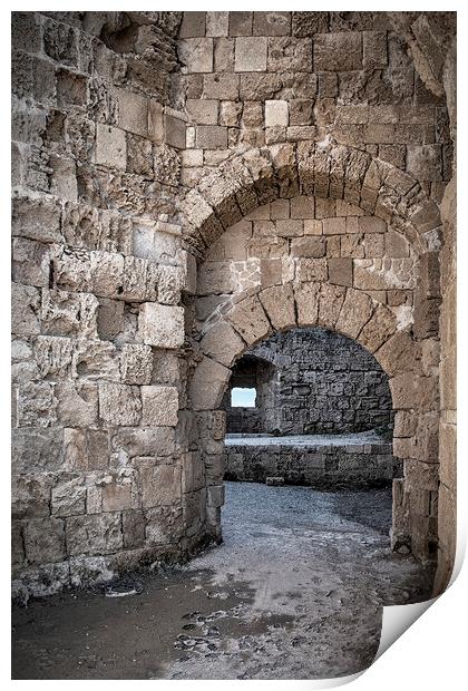 Rhodes Old Town City Wall Gateway Print by Antony McAulay