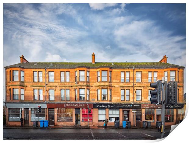 Clydebank Sandstone Tenement Print by Antony McAulay