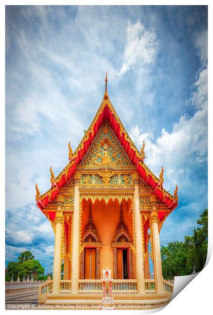 Thailand Hua Hin Temple Print by Antony McAulay