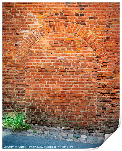 Bricked Up Doorway Arch Print by Antony McAulay