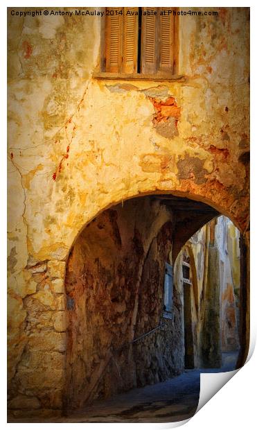 Chania alley Print by Antony McAulay