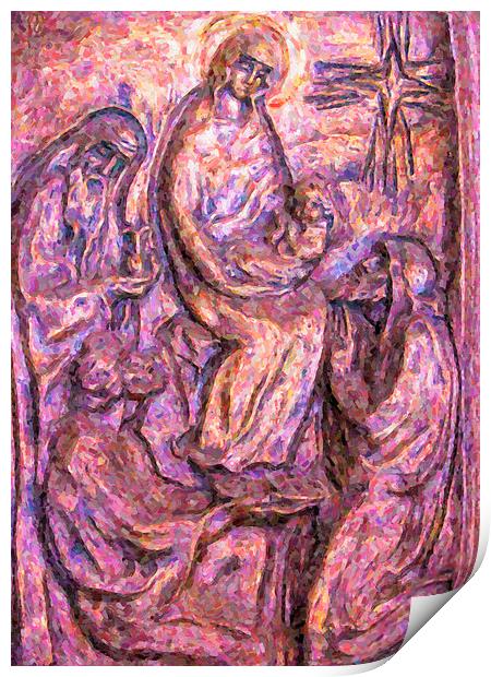 Birth Of Christ Print by Antony McAulay