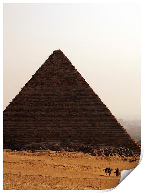 pyramids of giza 10 Print by Antony McAulay