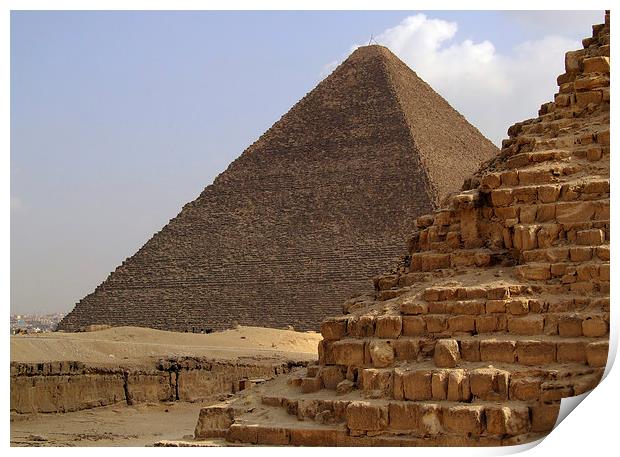 pyramids of giza 34 Print by Antony McAulay
