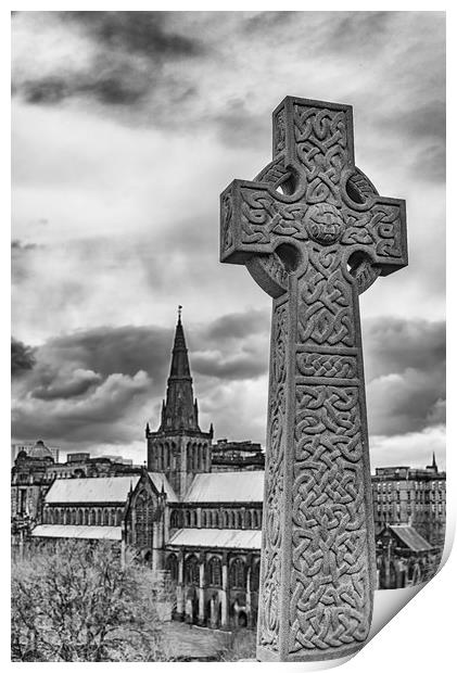 Celtic Cross Headstone Print by Antony McAulay