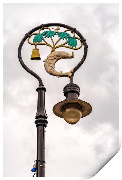 Glasgow Lamp Post Print by Antony McAulay