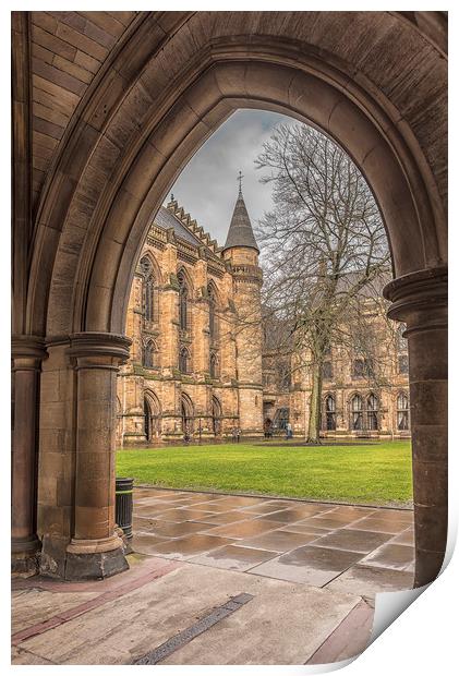 Glasgow University ThroughThe Archway Print by Antony McAulay
