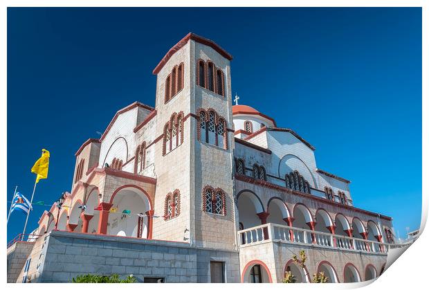 Lerapetra Agia Fotini Church Print by Antony McAulay