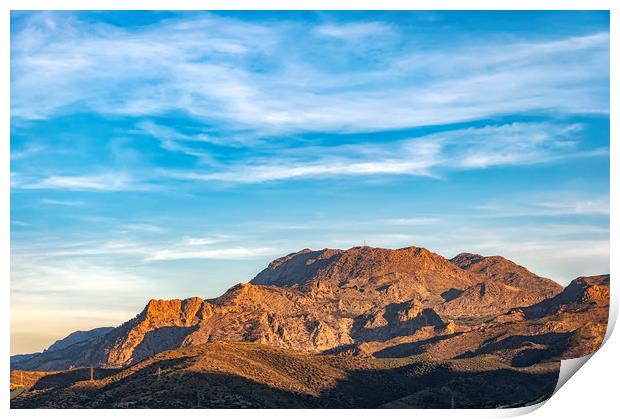 Crete Mountain Range Print by Antony McAulay