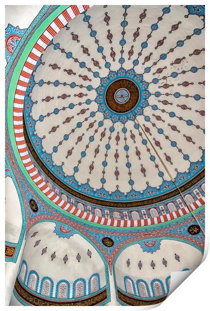 Side Fatith Mosque Ceiling Art Print by Antony McAulay
