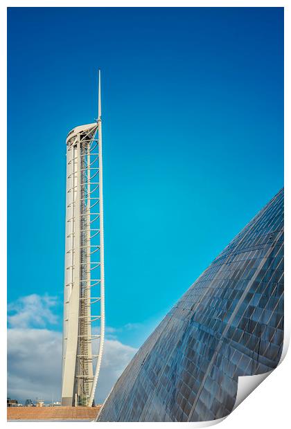 Observation Tower in Glasgow Print by Antony McAulay