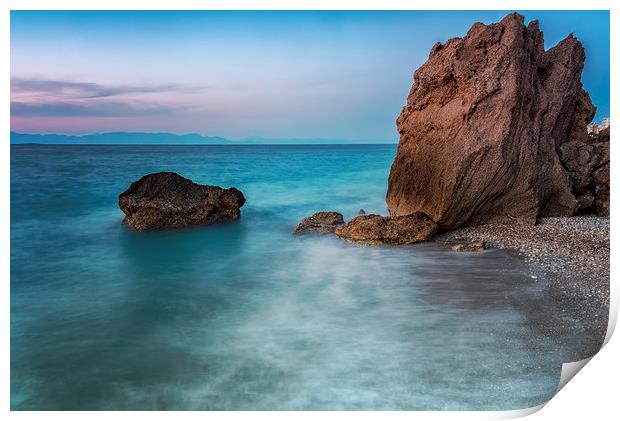 Rhodes Kato Petres Beach Landscape Print by Antony McAulay