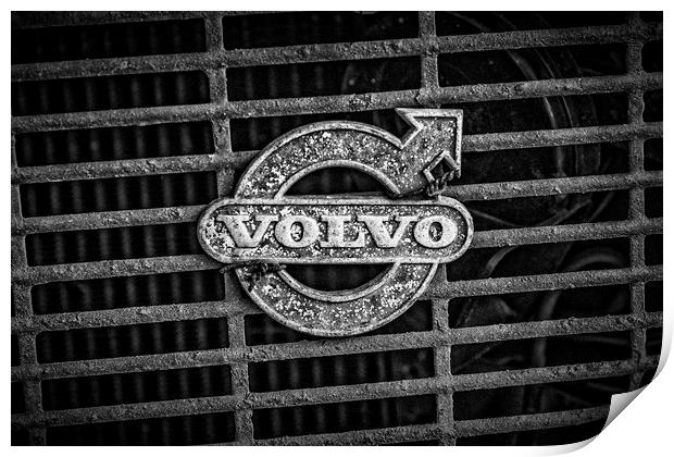 Volvo Sign on Grill Print by Antony McAulay