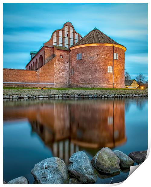 Landskrona Citadel after Sundown Print by Antony McAulay