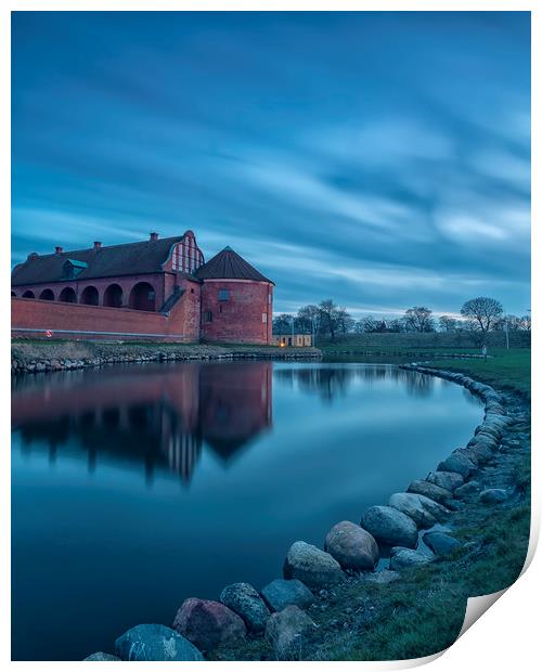 Landskrona Citadel at Blue Hour Print by Antony McAulay