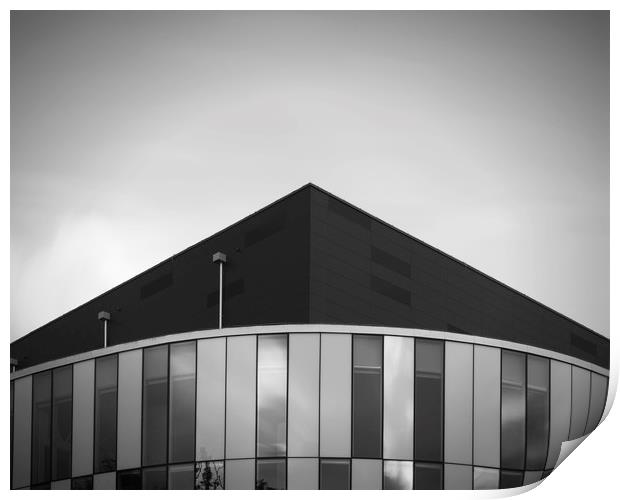 Fine Art Modern Architecture Helsingborg Arena Det Print by Antony McAulay