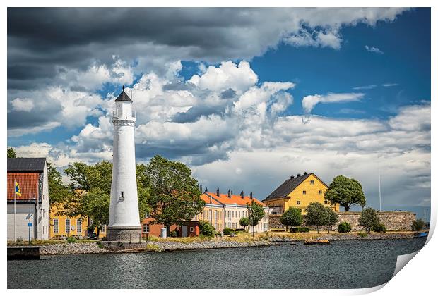 Karlskrona Stumholmen Lighthouse Landscape Print by Antony McAulay