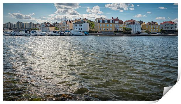 Karlskrona View of Ekholmen Island From the Sea Print by Antony McAulay