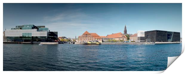 Copenhagen Waterfront Panorama Print by Antony McAulay