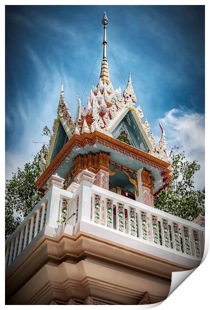 Thailand Hua Hin Chinese Temple Shrine Print by Antony McAulay