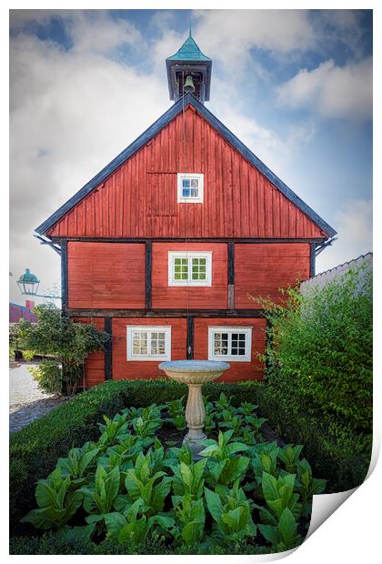 Karlshamn Wooden Museum Tobacco Garden Print by Antony McAulay