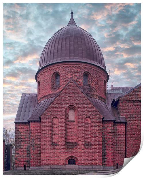 Roskilde Cathedral Facade Print by Antony McAulay
