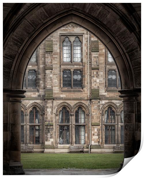 Glasgow University Cloisters Archway Print by Antony McAulay