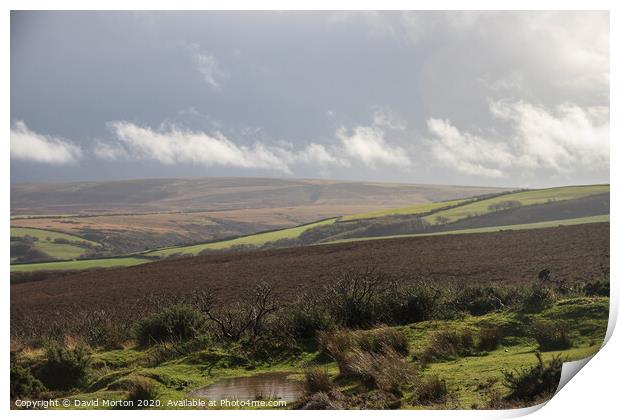 Exmoor on a Stormy Day Print by David Morton