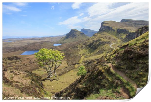 View South from The Quiraing on Skye Print by David Morton