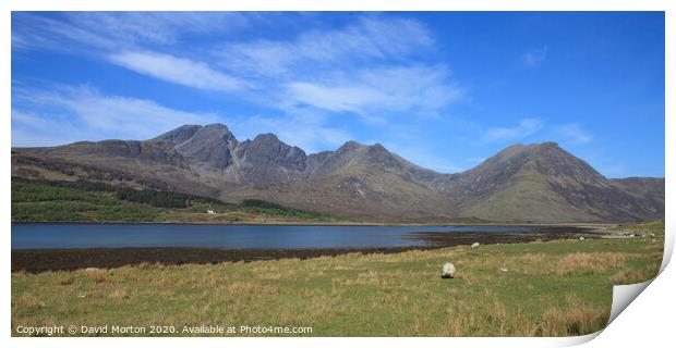 Bla Bhein on the Isle of Skye from Torrin Print by David Morton