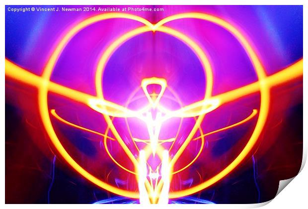 Unique Abstract Light Art Print by Vincent J. Newman