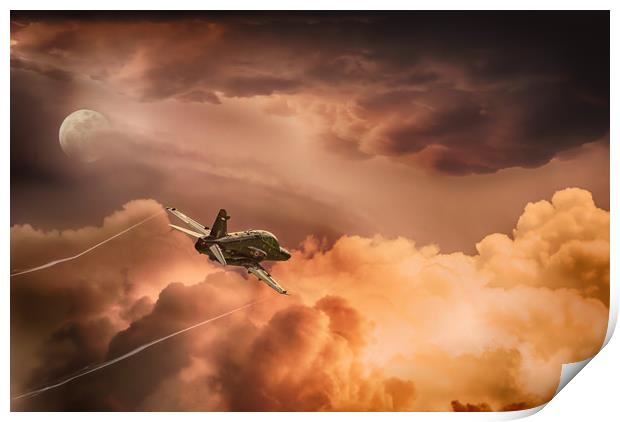 Hawk at Sunset Print by Steve Hardiman