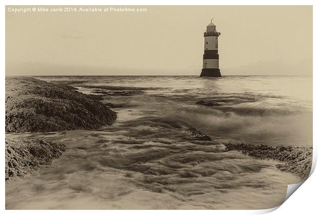 Penmon Lighthouse Print by Mike Janik