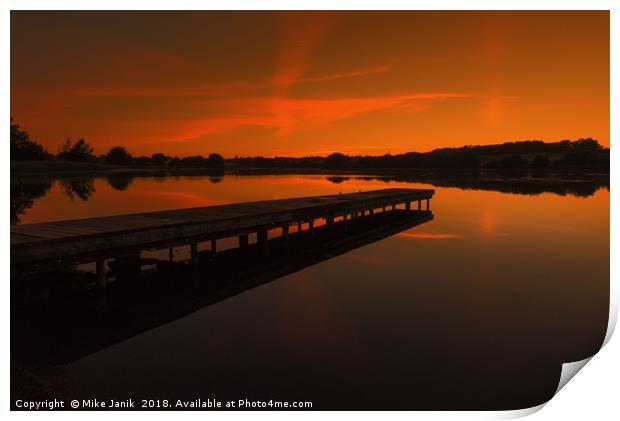 Pickmere Lake Cheshire Print by Mike Janik