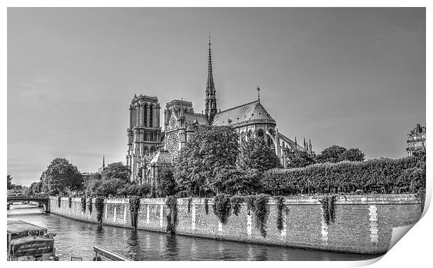 Paris Notre Dame Cathedral Print by Steven Jasper