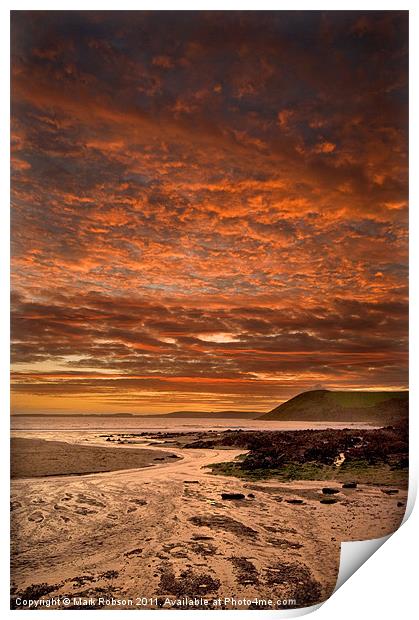 Celtic Sunset Print by Mark Robson