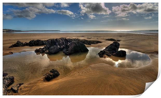 Rock Pools Print by Mark Robson