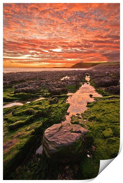 Fire Sky Print by Mark Robson