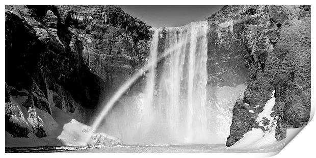 Skogafoss waterfall in Iceland. Print by richard pereira