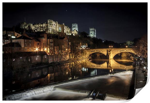 Durham Riverside Castle and Cathedral Print by Brian Smith