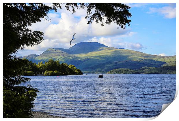 Majestic Ben Lomond in the Scottish Landscape Print by Jane Braat