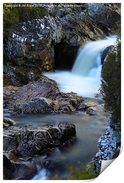 The River Coupall Waterfall  Print by Jane Braat