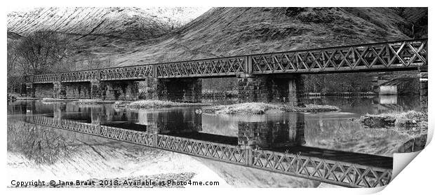 Loch Awe Railway Bridge Panorama Print by Jane Braat