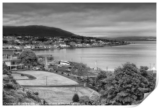 Dunoon from Castle Hill Print by Jane Braat