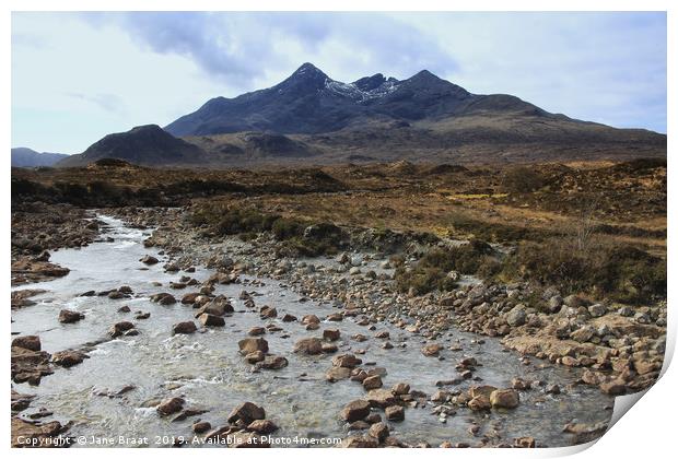 Majestic view of the Black Cuillins Print by Jane Braat