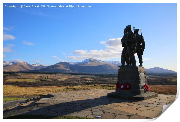 Honouring Sacrifice: The Commando Monument Print by Jane Braat