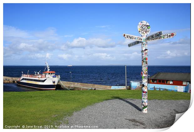 The Gateway to Orkney Print by Jane Braat